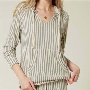 NWT O’Neill Oat Stripe Artie Notch Neck Hoodie